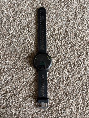 garmin Black and Green GPS Running Smartwatch